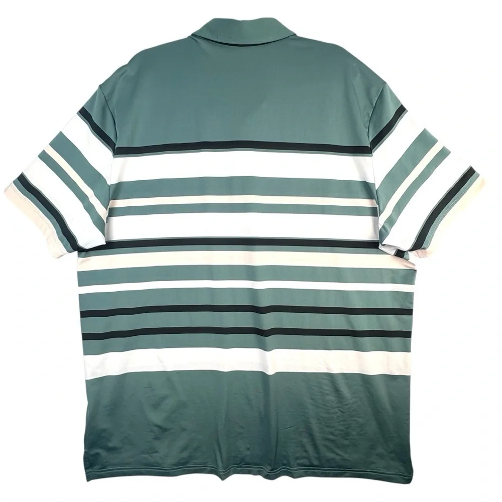 ADIDAS GOLF Men's ULT 365 Stripe Short Sleeve Polo Shirt Tech Emerald Sz 2XL